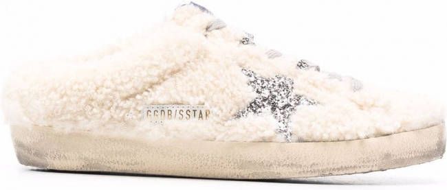 Golden Goose Super-Star gerafelde sneakers Wit