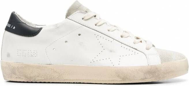 Golden Goose Superstar gerafelde sneakers Wit