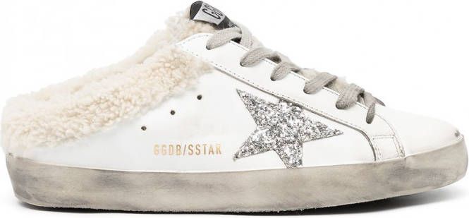 Golden Goose Super-Star sneakers met lammy voering Wit