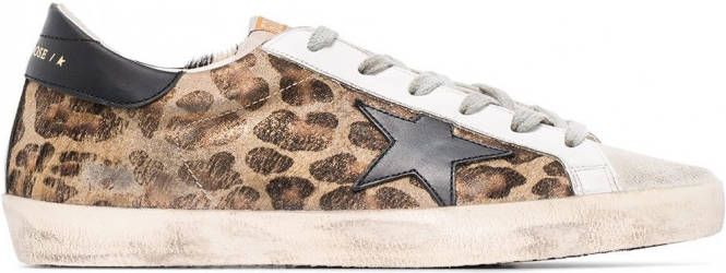 Golden Goose Super-Star sneakers met luipaardprint Bruin
