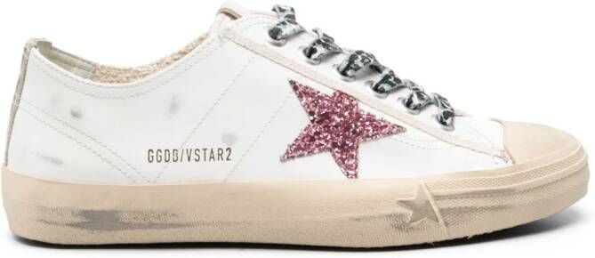 Golden Goose V-Star gerafelde sneakers Wit