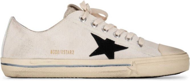 Golden Goose V-Star gerafelde sneakers Wit