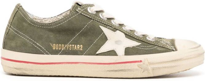 Golden Goose V-Star leren sneakers Groen