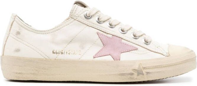 Golden Goose V-Star leren sneakers Wit