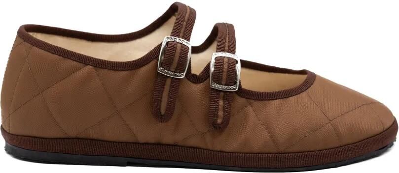 Gondolina Acqua Alta gewatteerde ballerina's Bruin