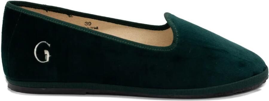 Gondolina Alberoni slippers met logodetail Groen
