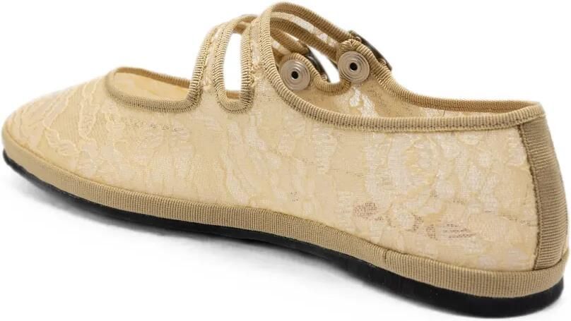 Gondolina Colombina Mary Jane ballerina's met kant Beige - Foto 3