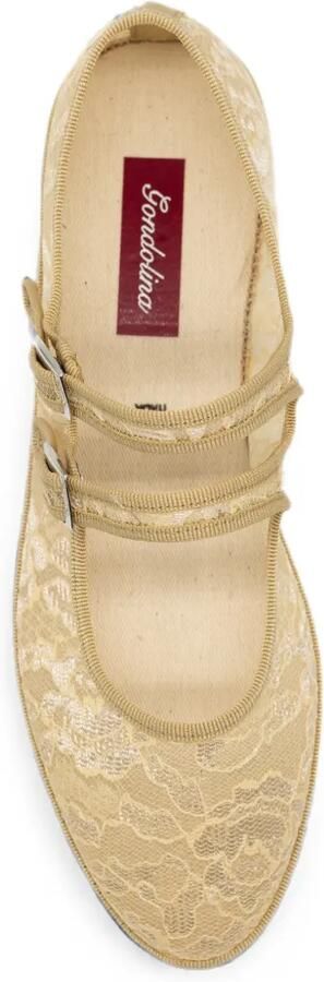 Gondolina Colombina Mary Jane ballerina's met kant Beige - Foto 4