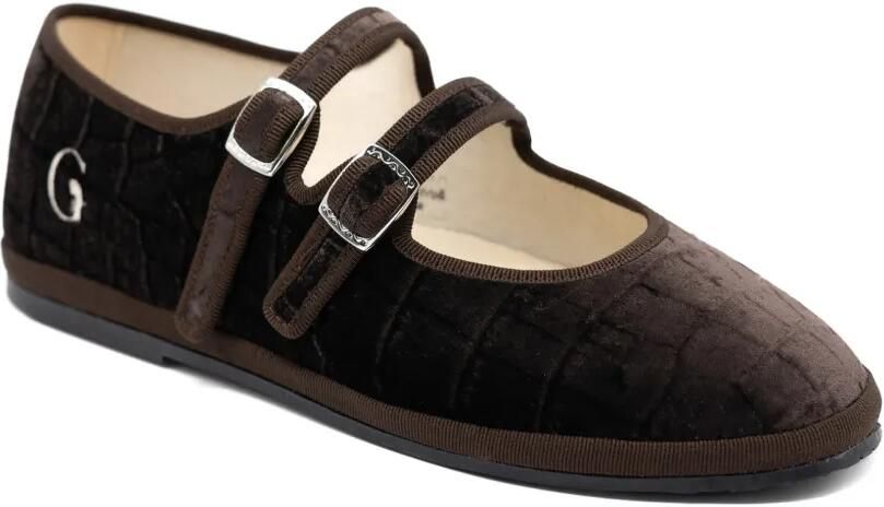 Gondolina Croco Mary Jane ballerina's Bruin - Foto 3