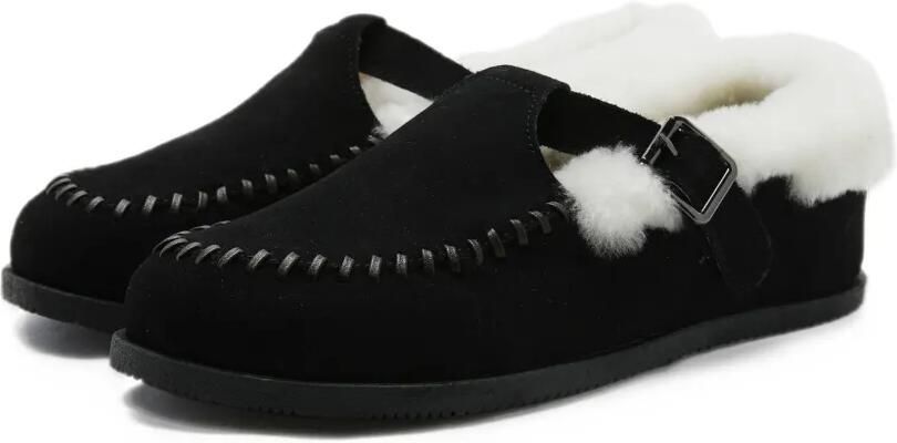 Good News shearling-trim whipstitch sneakers Zwart - Foto 2