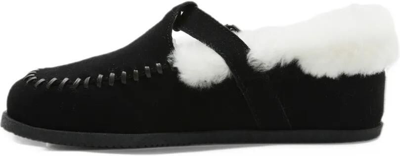 Good News shearling-trim whipstitch sneakers Zwart - Foto 5