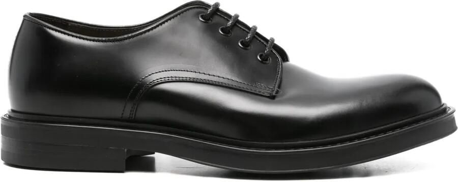 Green George Leren derby schoenen Zwart