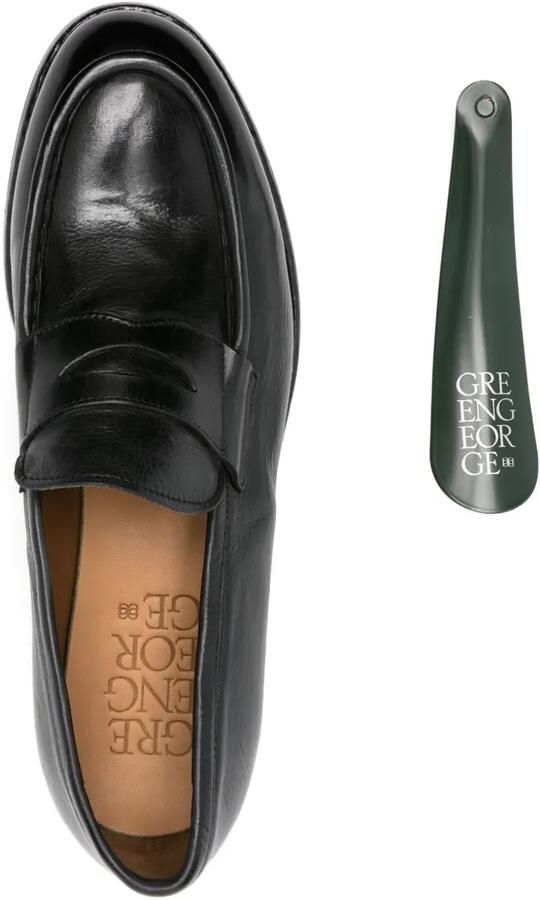 Green George Leren loafers Zwart - Foto 2