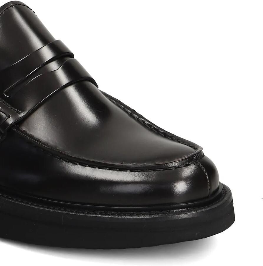 Green George Leren penny loafers Zwart - Foto 2