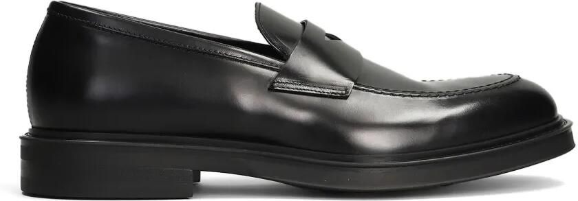 Green George Leren penny loafers Zwart - Foto 4
