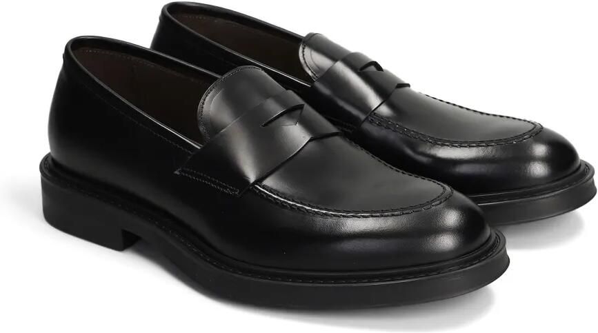 Green George Leren penny loafers Zwart - Foto 3