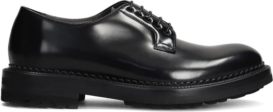 Green George Leren schoenen Zwart