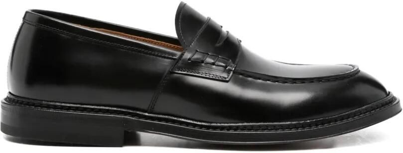 Green George Penny loafers Zwart