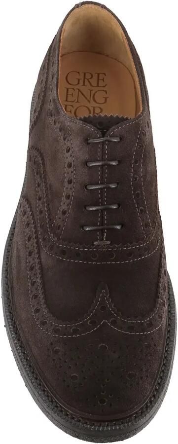 Green George Suède brogue-oxfordschoenen Bruin - Foto 3