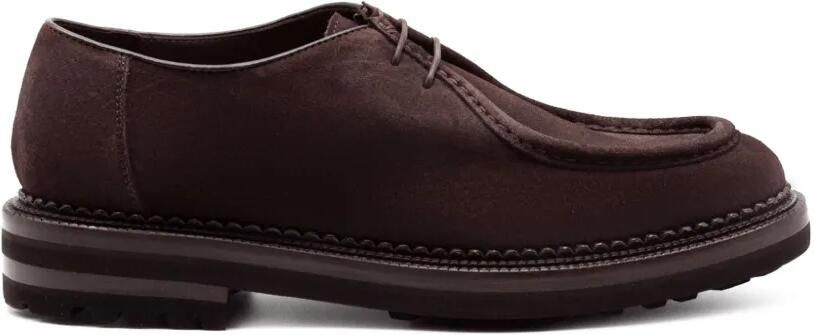 Green George Suède derby schoenen met platte neus Bruin