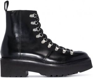 Grenson Nanette laarzen met plateauzool Zwart