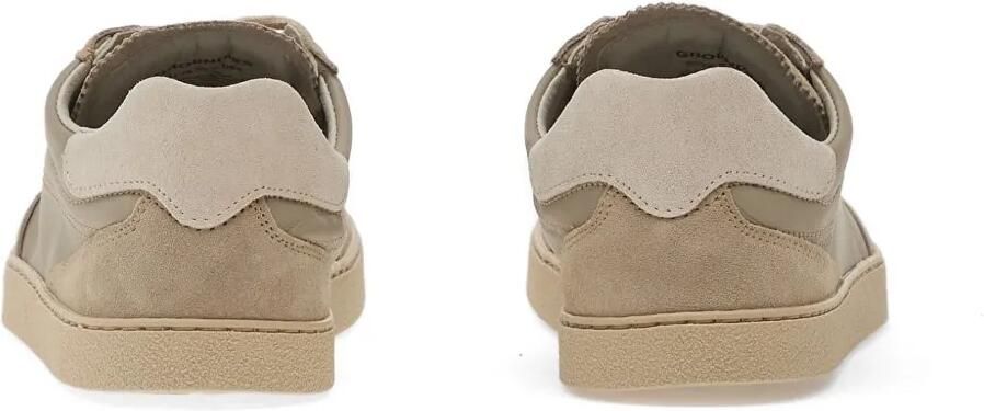 GROUNDIES Panama sneakers met suède vlakken en logoprint Grijs - Foto 4