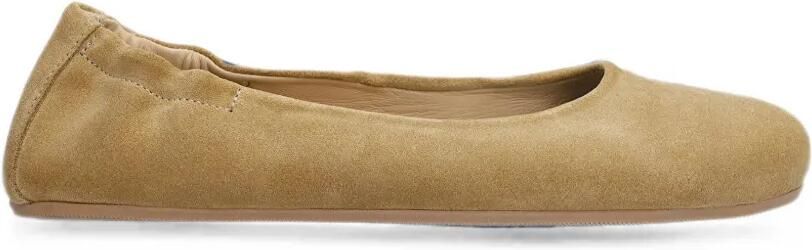 GROUNDIES Sleek suède ballerina's Beige