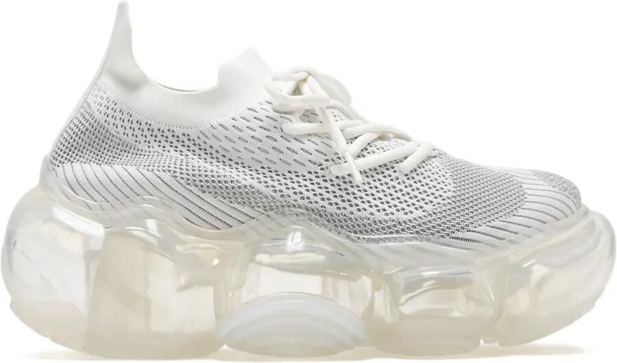GROUNDS Moopie gebreide sneakers met bubbelzool Wit