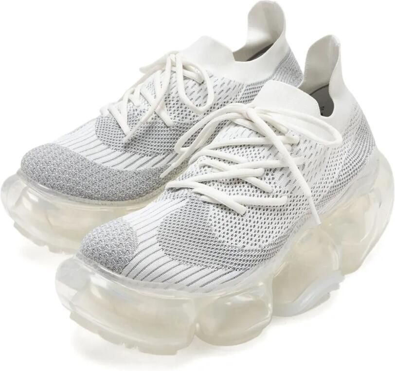 GROUNDS Moopie gebreide sneakers met bubbelzool Wit - Foto 3