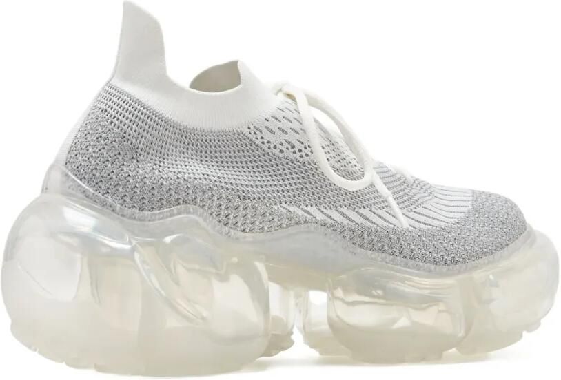 GROUNDS Moopie gebreide sneakers met bubbelzool Wit - Foto 4