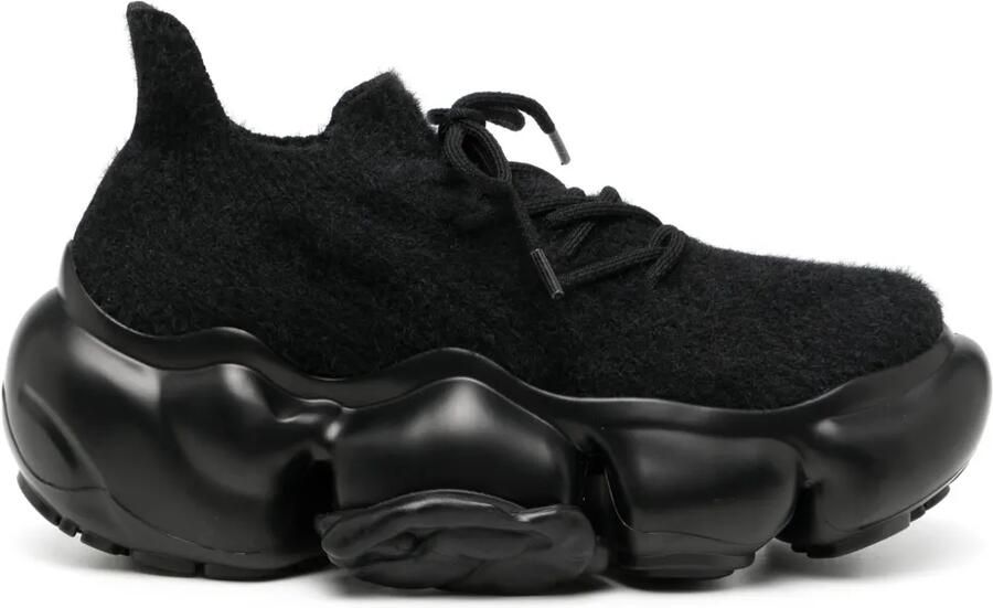 GROUNDS Moopie Hairy sneakers Zwart