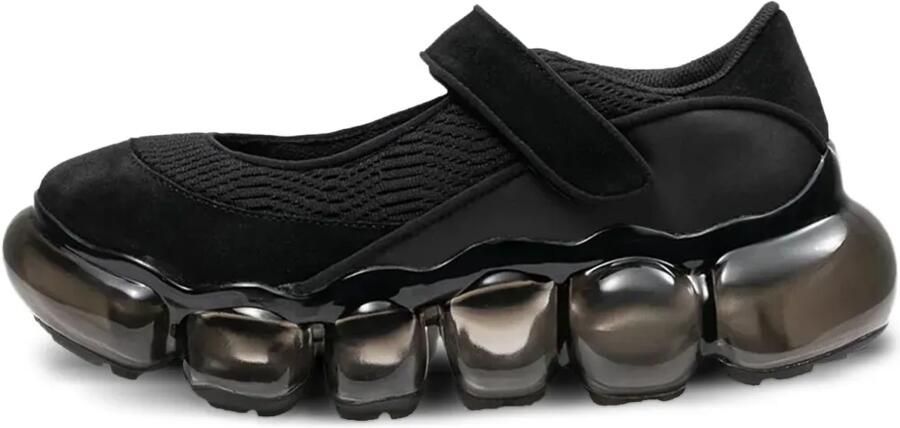 GROUNDS Moopie Mary Jane sneakers met bubbelzool Zwart - Foto 2