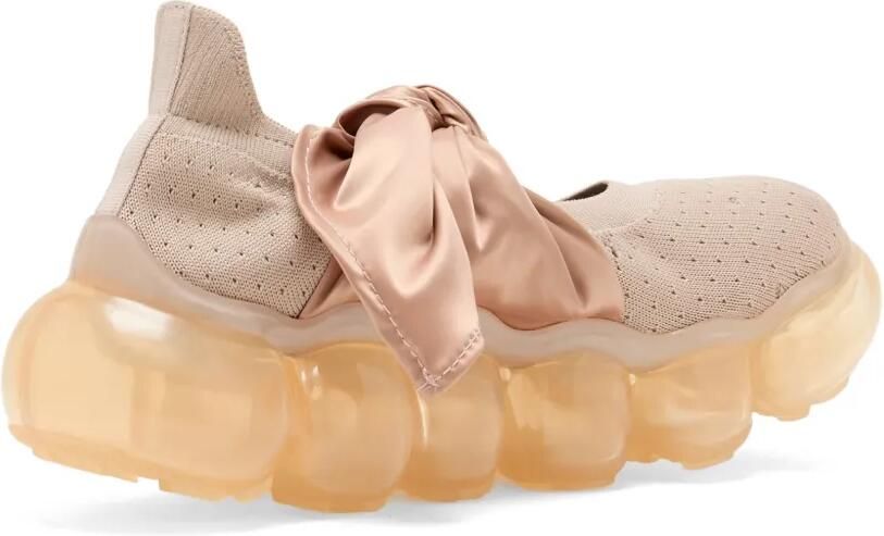 GROUNDS Sneakers met strikdetail Beige