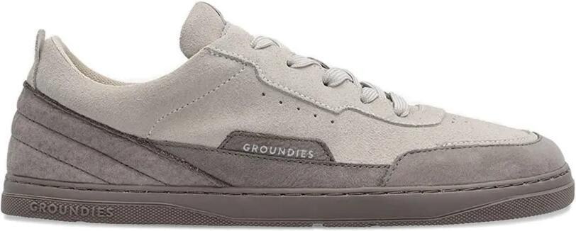 GROUNDS Suède sneakers met vlakken Bruin
