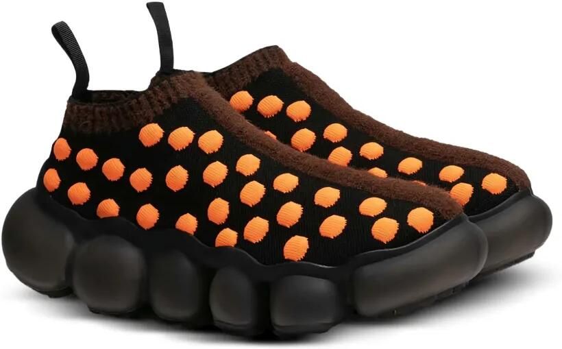 GROUNDS x Bernhard Wilhelm Jewelery "Black Orange Brown" gebreide sneakers met textuur Zwart - Foto 2
