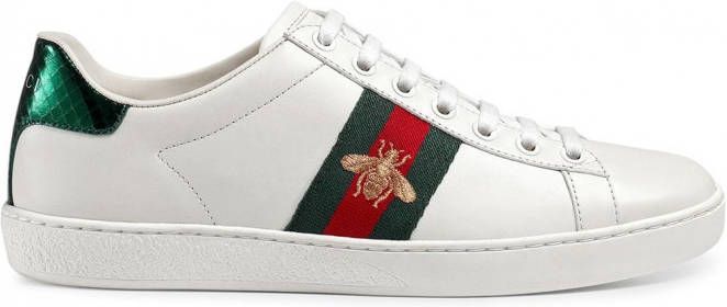 Gucci Ace sneakers met webstreep Wit