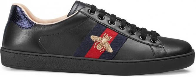Gucci Ace sneakers met webstreep Zwart Schoenen