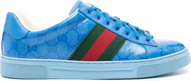 Gucci Ace sneakers met kristal Blauw
