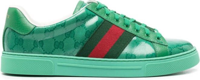 Gucci Ace sneakers met kristal Groen