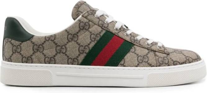 Gucci Ace sneakers met vlakken Beige