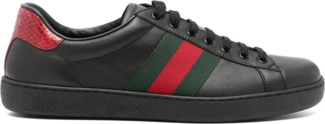 Gucci Ace leren sneakers Zwart