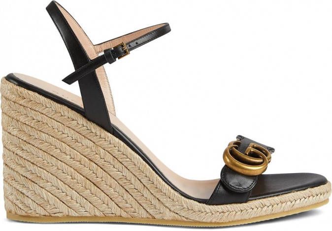 Gucci Aitana espadrilles met sleehak Zwart -