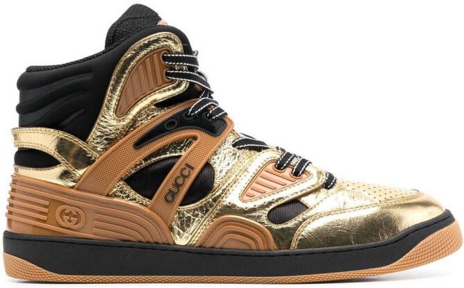 Gucci Basket high-top sneakers Goud