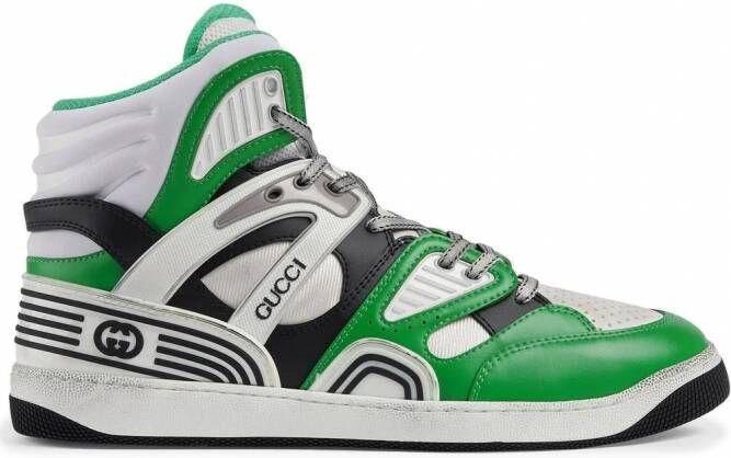 Gucci Basket high-top sneakers Groen