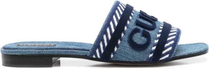 Gucci Denim sandalen met print Blauw