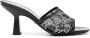 Gucci 80 mm GG Supreme mesh sandalen Zwart - Thumbnail 1