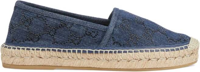 Gucci Espadrilles verfraaid met kristallen Blauw