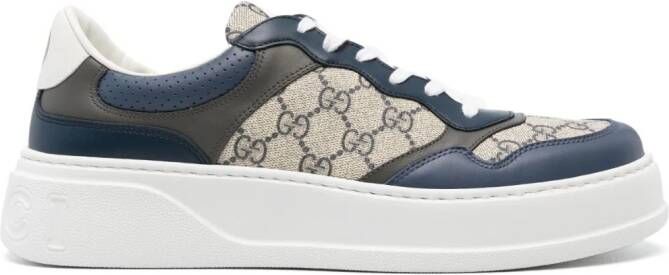 Gucci GG Supreme leren sneakers Blauw