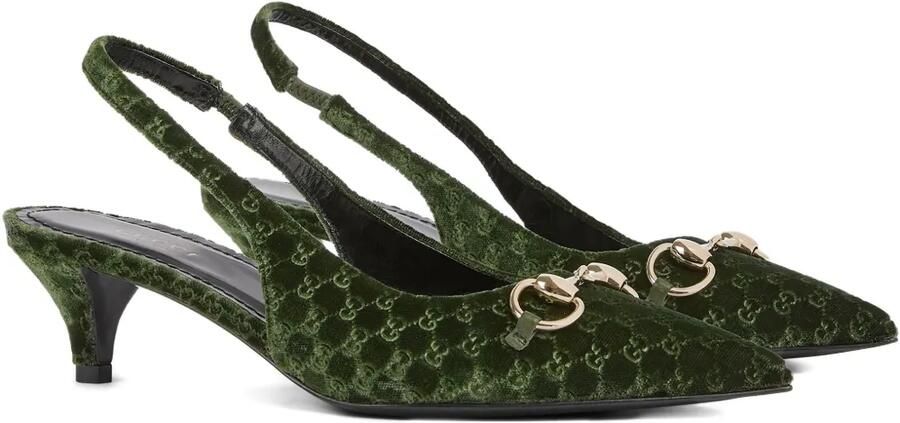 Gucci 45 mm pumps met Horsebit-detail Groen