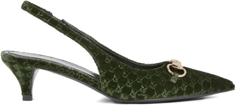 Gucci 45 mm pumps met Horsebit-detail Groen - Foto 5